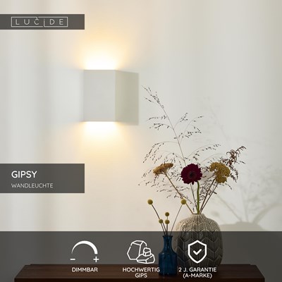 Lucide GIPSY - Wandleuchte - 1xG9 - Weiß